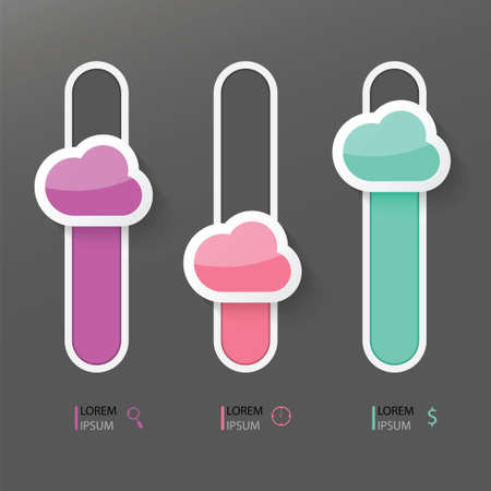 Vector chart template in modern style. Vector illustration can be used for workflow layout, diagram, number options, web design.のイラスト素材