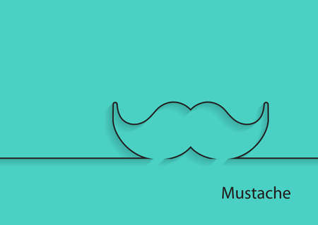 Mustache vector icon. Outline. Father's dayのイラスト素材