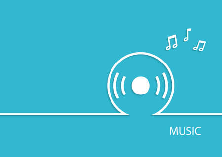 Vector vinyl record icon. Outline.のイラスト素材