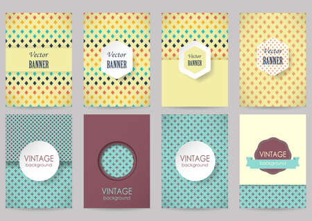 Set of brochures in vintage style. Vのイラスト素材