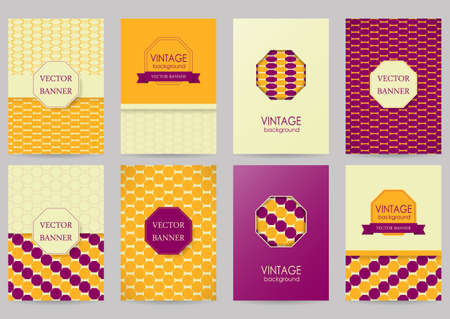 Set of brochures in vintage style.のイラスト素材