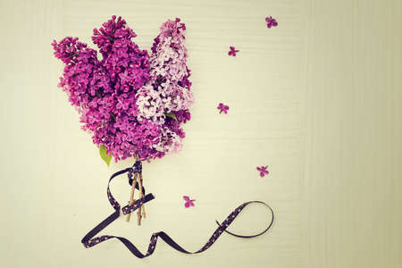 Bouquet of lilac spring flowersの写真素材