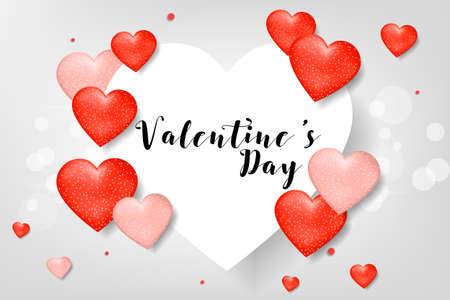 Creative Poster, Banner or Flyer design of Sale with 40% discount offer on Top Brands for Happy Valentine's Day celebration.のイラスト素材