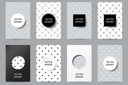 Set of brochures. Vector design templates. Vintage backgrounds.のイラスト素材