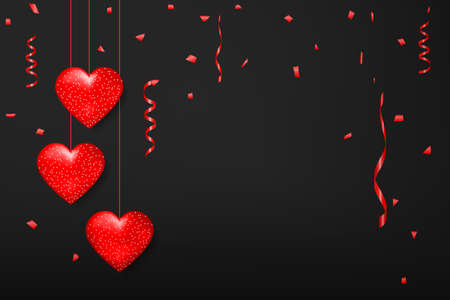 Greeting card design with beautiful heart for Happy Valentine's Day celebration. vectorのイラスト素材