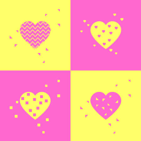 Set of hearts. Minimal design elements.Vectorのイラスト素材