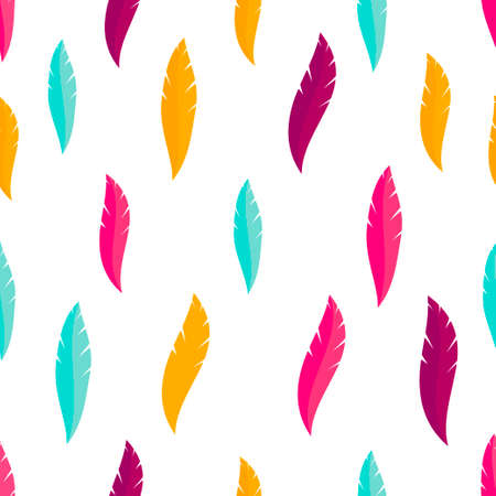Feather seamless pattern, typography, t-shirt graphics, vectorsのイラスト素材