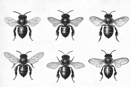 Illustrated Diagram of Bee Development Stages - Entomology Study, Educational Resource, Poster...