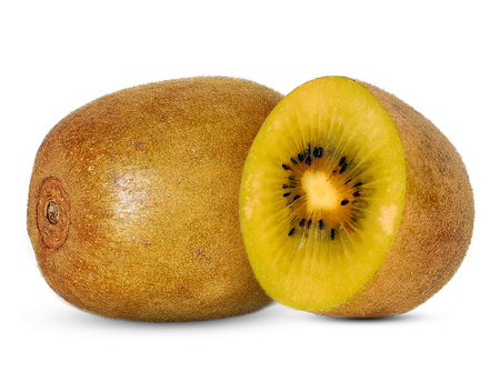 Kiwi fruit isolated on white backgroundの写真素材