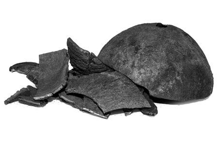 Charcoal isolated on white backgroundの写真素材