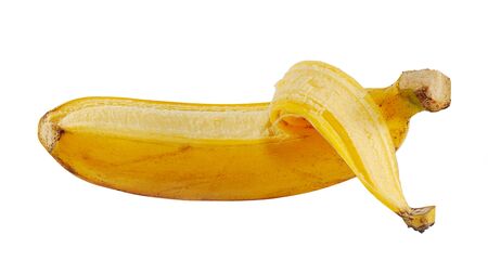 Single of banana fruit isolated cut outの写真素材