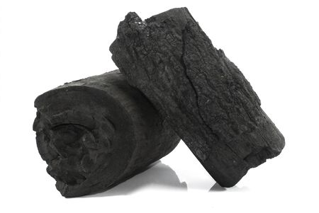 charcoal isolated on white backgroundの写真素材