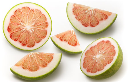 Grape Fruit isolated on white backgroundの写真素材