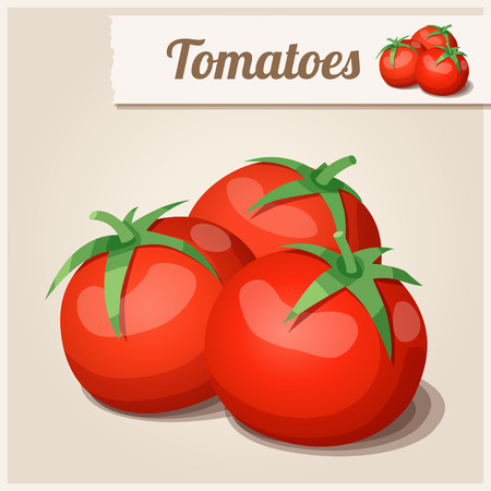 Detailed Icon. Tomatoes.のイラスト素材