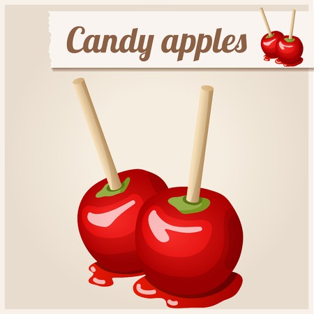 Detailed Icon. Candy apples.のイラスト素材