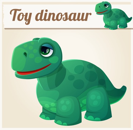 Toy dinosaur 4. Cartoon vector illustration. Series of children's toysのイラスト素材
