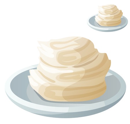 Solid shortening. Detailed Vector Icon isolated on white background. Series of food and drink and ingredients for cooking.のイラスト素材