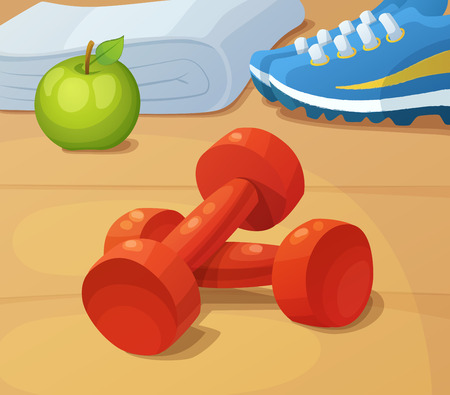 Illustration of healthy lifestyle sport.のイラスト素材