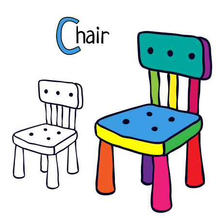 Coloring book page concept.のイラスト素材