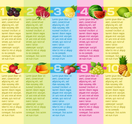 Vector puzzle design layout about superfoodのイラスト素材