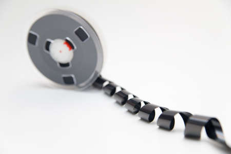 old video tape on white backgroundの写真素材