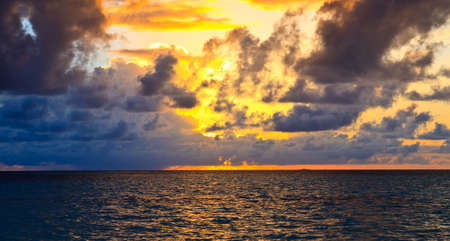 Maldivian Sunset image with nice colorの写真素材