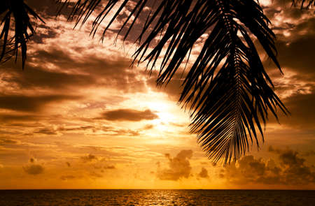 Maldivian Sunset image with nice color