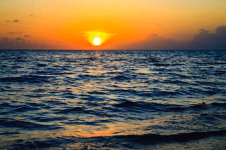 Maldivian Sunset image with nice colorの写真素材