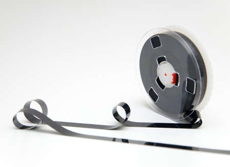 old video tape on white backgroundの写真素材