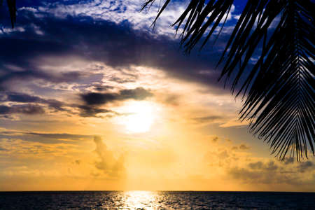Maldivian Sunset image with nice color