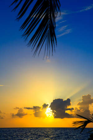 Maldivian Sunset image with nice colorの写真素材