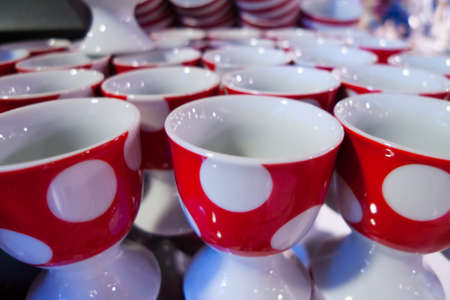 Photo of many empty cupsの写真素材