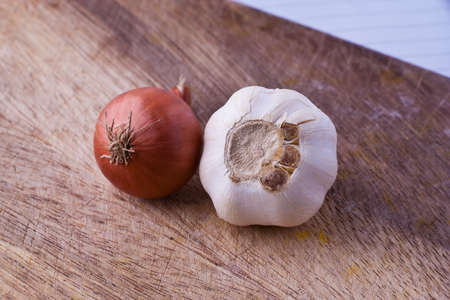 Onions, garlic の写真素材