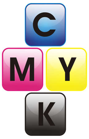 colors C M Y Kの写真素材