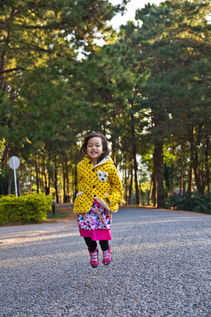 Thailand Baby on the winter  Phu Hin Rong Kla national park, Phitsanulok province のeditorial素材
