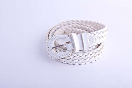 White belt on a white background の写真素材