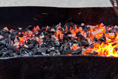 Charcoal fire burning stove 