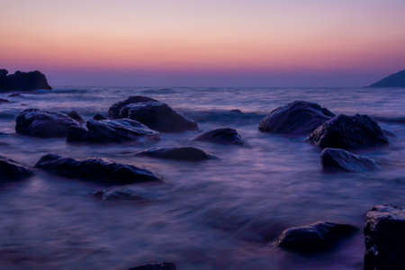 sea stone bluの写真素材