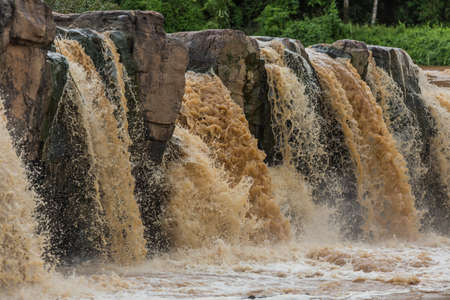 Waterfalls (name saku no tayan) Phitsanulok thailand /waterfall rains season dangerrousの写真素材