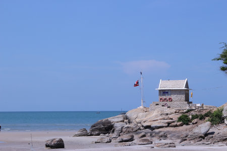 Building seaside Hua Hin Thailand Khao Ta  Kia.のeditorial素材