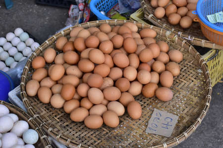 Eggs in the market.の写真素材