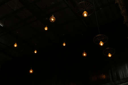 Decorative light bulbs in modern style.の写真素材