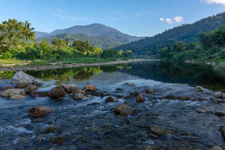 Streams, mountains and rivers. Nakhon Si Thammarat province, Thailand.の写真素材