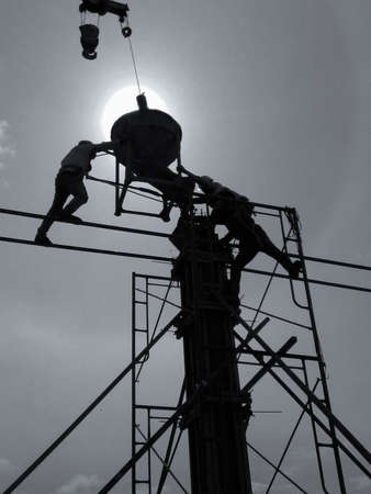 Rebuilding, Construction worker.の写真素材