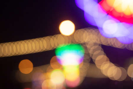 Abstract image of city lights in the night.