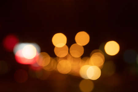 Abstract image of city lights in the night.