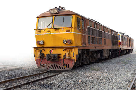 The train is running on the rails.の写真素材