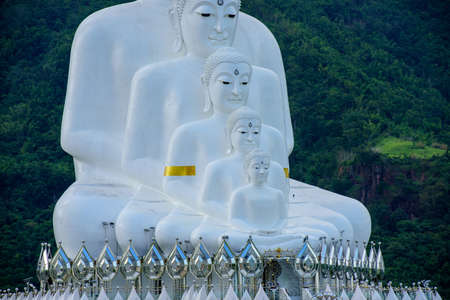 Buddha statues in natural placesの写真素材