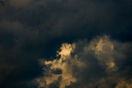the sky is full of dense cloudsの写真素材