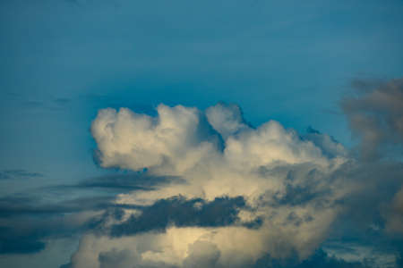 the sky is full of dense cloudsの写真素材